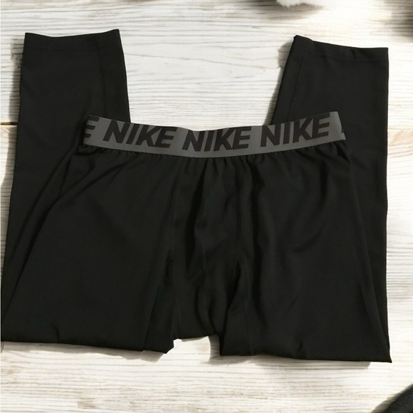 Nike Pro Dri Fit Mens Black Compression Pants Capri Leggings Sz XL - Picture 4 of 4